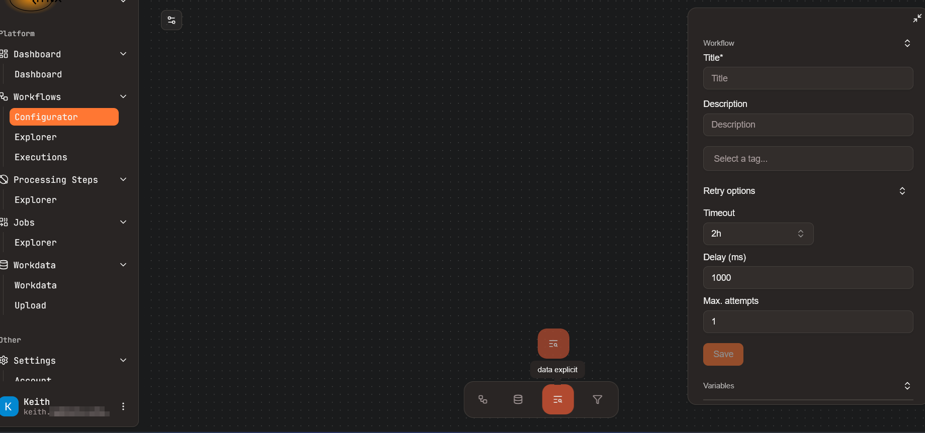 Creating a data explicit