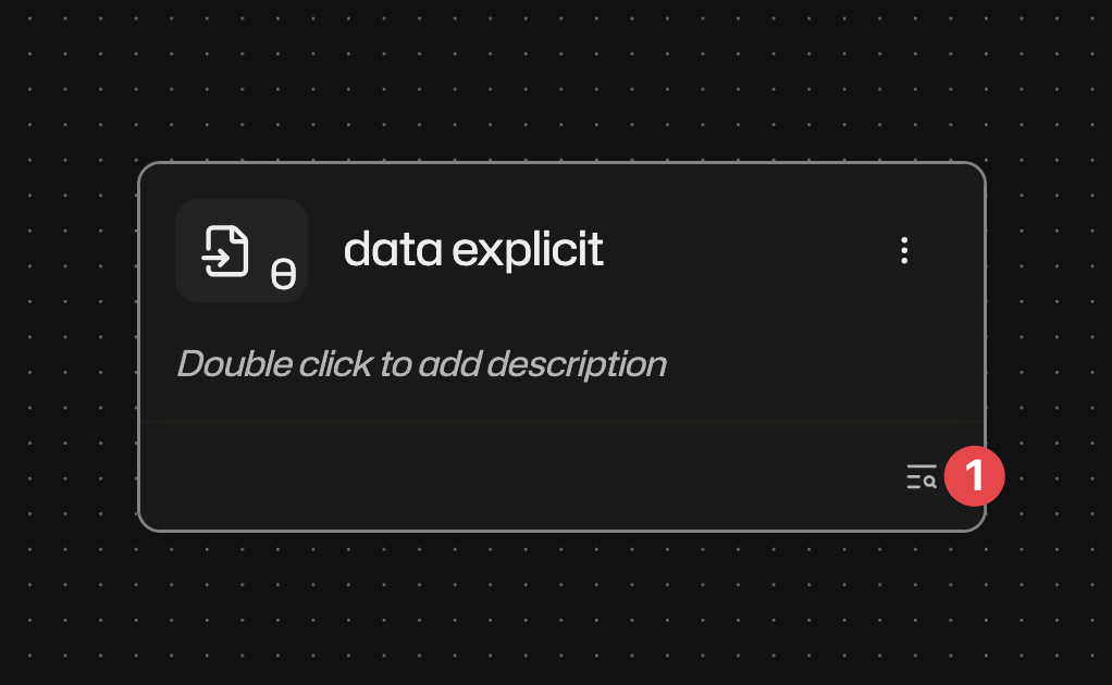 Configuring a data explicit